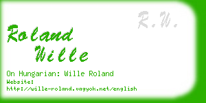 roland wille business card